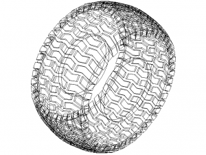 18X850-8 Chevron Tractor Tire Modello 3D