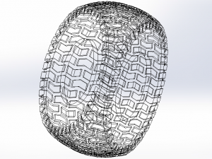18X850-8 Chevron Tractor Tire Modello 3D