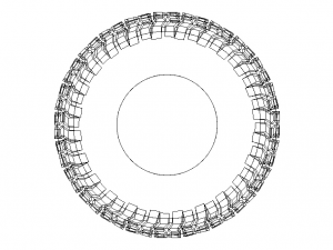 18X850-8 Chevron Tractor Tire Modello 3D