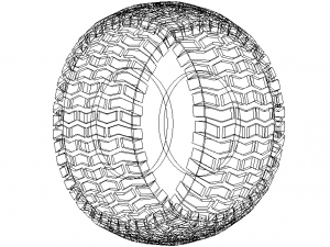 18X850-8 Chevron Tractor Tire Modello 3D