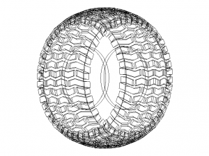 18X850-8 Chevron Tractor Tire Modello 3D