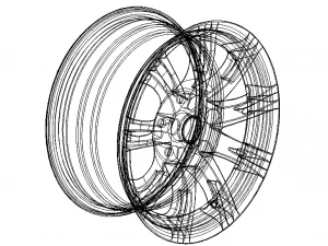 Car Classics Style Rims R18 3D Model