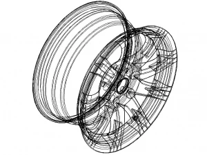 Car Classics Style Rims R18 3D Model