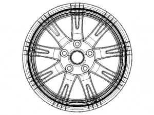 Car Classics Style Rims R18 3D Model