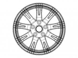 Car Classics Style Rims R18 3D Модель