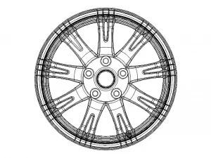 Car Classics Style Rims R18 3D Model