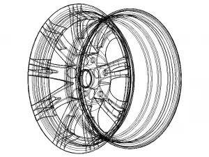 Car Classics Style Rims R18 3D Model