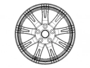 Car Classics Style Rims R18 3D Model