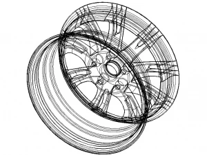 Car Classics Style Rims R18 3D Model