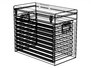 Metal Portable Tool Box with Drawers 3D Модель