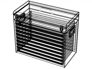 Metal Portable Tool Box with Drawers 3D Модель