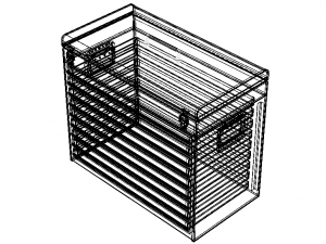 Metal Portable Tool Box with Drawers 3D Модель