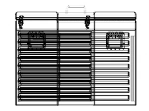 Metal Portable Tool Box with Drawers 3D Model