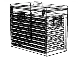 Metal Portable Tool Box with Drawers 3D Model