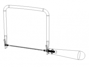 Wood Coping Saw 160 mm 3D मॉडल
