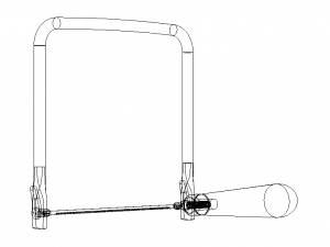 Wood Coping Saw 160 mm 3D मॉडल