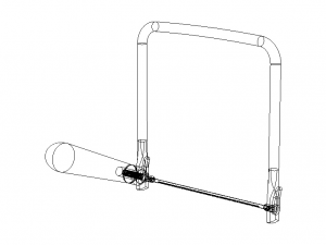 Wood Coping Saw 160 mm 3D मॉडल