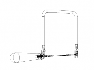 Wood Coping Saw 160 mm 3D मॉडल