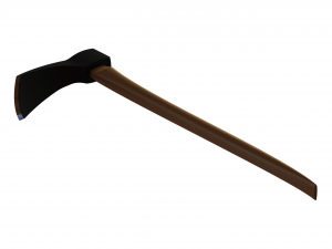 Wooden Handle Adze Modelo 3D