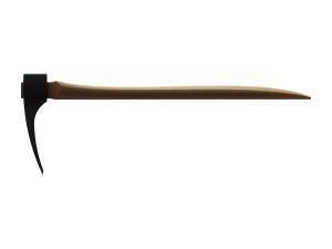 Wooden Handle Adze Modèle 3D