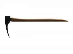 Wooden Handle Adze 3D Model