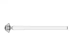 Wooden Handle Adze 3D Model