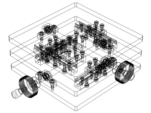 Custom Manual XY Table 3D Model