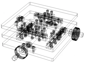 Custom Manual XY Table 3D Model