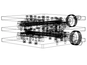 Custom Manual XY Table 3D Model