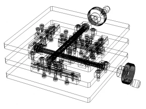 Custom Manual XY Table 3D Model