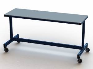 Aluminum Fixed Top Mobile Table 3D 모델