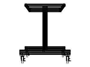 Aluminum Fixed Top Mobile Table 3D Model