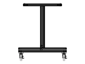 Aluminum Fixed Top Mobile Table 3D Model
