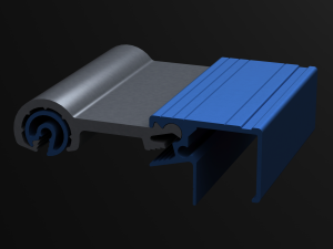 Aluminum Extruded Vehicle Rope Rail System 3D Модель