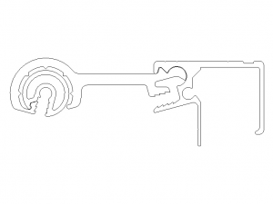 Aluminum Extruded Vehicle Rope Rail System 3D Modell