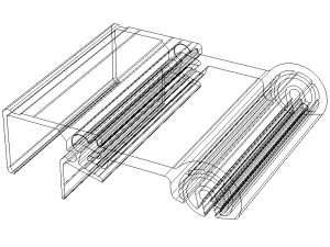 Aluminum Extruded Vehicle Rope Rail System 3D Modell