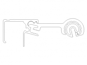 Aluminum Extruded Vehicle Rope Rail System 3D Modell