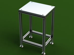 Aluminum Fixed Table 3D Модель