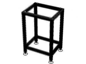 Aluminum Fixed Table 3D Model
