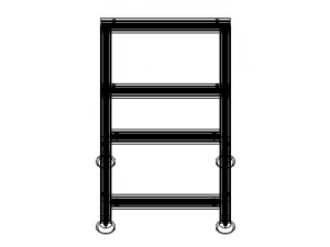 Aluminum Fixed Table 3D Model