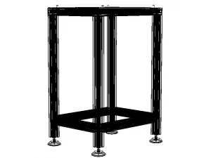 Aluminum Fixed Table 3D Model