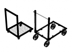 Aluminum Industrial Platform Truck 3Dモデル