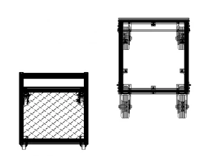Aluminum Industrial Platform Truck 3D Model