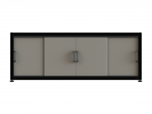 Aluminum Storage Cabinet with Sliding Doors 3D 模型
