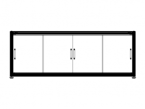 Aluminum Storage Cabinet with Sliding Doors 3D 模型