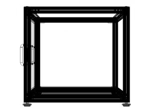 Aluminum Storage Cabinet with Sliding Doors 3D Model