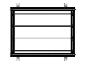 Aluminum Adjustable Shelf - Wall Mounted 3D Model
