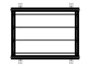 Aluminum Adjustable Shelf - Wall Mounted 3D Model