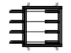 Aluminum Adjustable Shelf - Wall Mounted 3D Model
