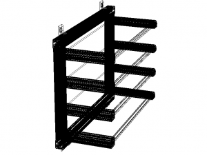 Aluminum Adjustable Shelf - Wall Mounted 3D Model